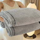 Axyaa Warm Fleece Jacquard Blanket - Multifunctional & Thick Winter Sofa Nap Sheet