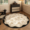 Axyaa Elegant Medieval Round Carpet | Luxury Living Room Bedroom Rug