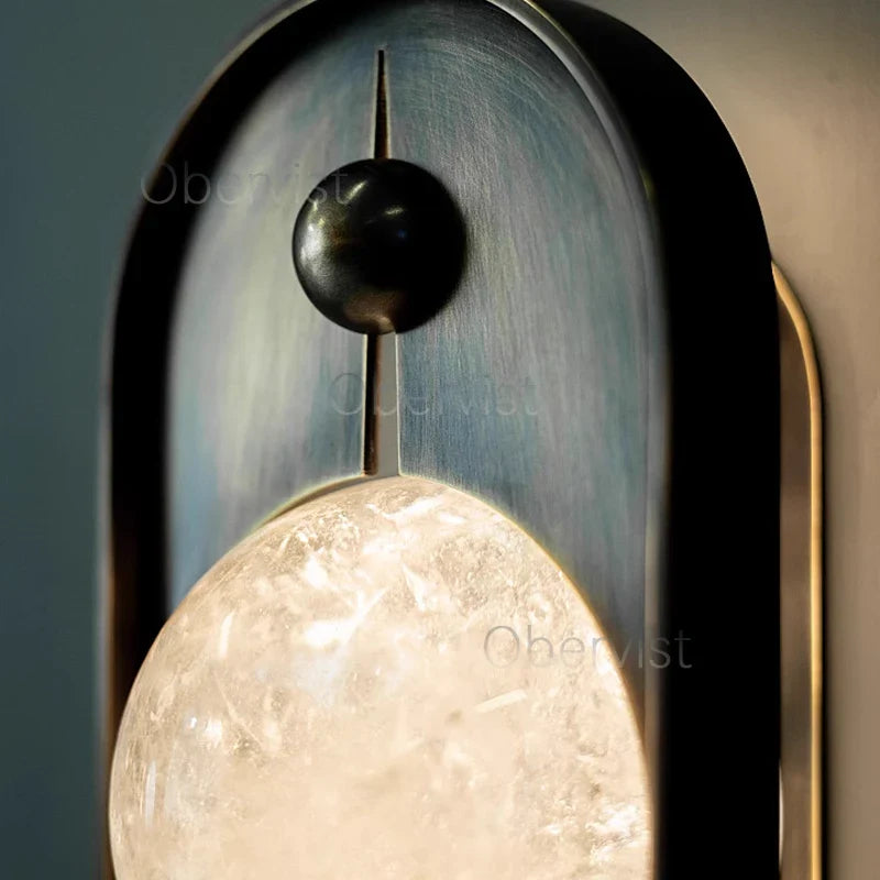 Designer Marble Wall Lamp Retro Creative Living Room Bedside Aisle Lamp by Axyaa