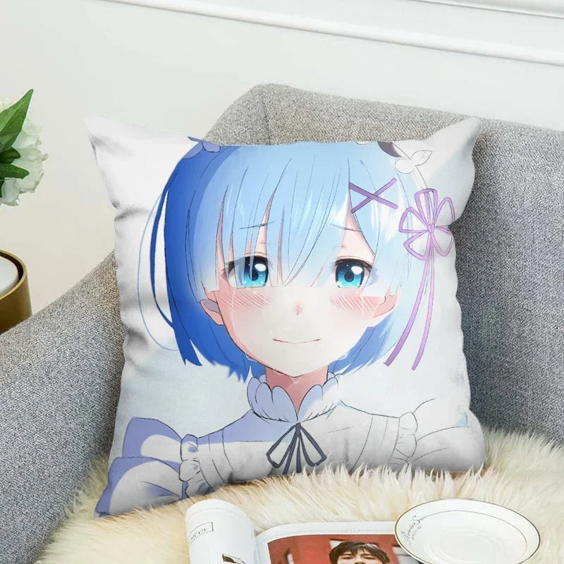 Axyaa 45x45 Cushions Covers for Bed Pillows, Sofa Anime Body Home Decor