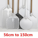 Axya 90cm Big Aluminum Pizza Shovel Peel and Spatula Set