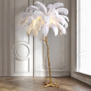 LED Feather Floor Lamp by Axyaa: Stylish Ostrich Ins Live Room Decor