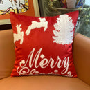 Axyaa Christmas Theme Embroidered Pillow Cushion Cover