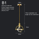 Axyaa Nordic Crystal LED Pendant Lamp for Home Decoration