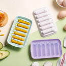 Axyaa Silicone Sausage Maker Mould with Lid - 6 Grids, DIY Hot Dog & Ham Molds