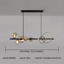 Axyaa Glass Bubble Pendant Light for Kitchen Island Chandelier & Dining Room