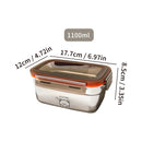 Axyaa Stainless Steel Food Container with Leak-Proof Lid for Fresh Food Storage