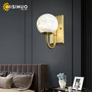 Axyaa Marble G9 Bulb Gold Ball Wall Sconces for Bedroom & Corridor Home Decor