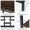 Axyaa Industrial 4 Tier Wood Sofa Table, 70.9" Long Narrow Entryway Accent Shelf