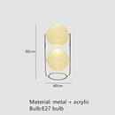 Axyaa Modern Acrylic Floor Lamp Chrome Metal White Round Ball Minimalist Style