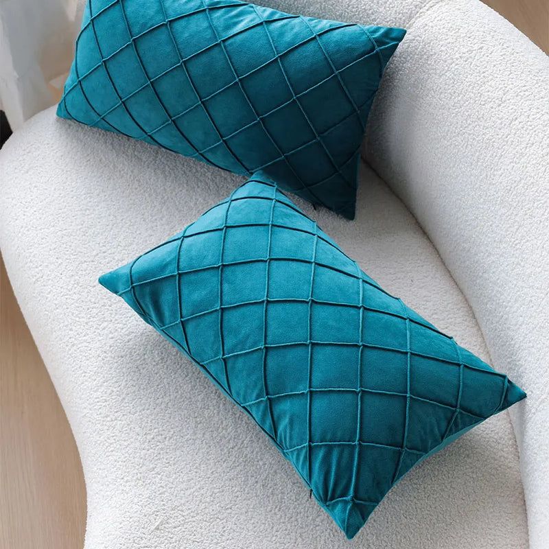 Soft Velvet Axyaa Cushion Cover - Comfortable Sofa Pillowcase for Stylish Home Decor