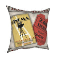 Axyaa Vintage Cinema Ticket Pillowcase 45x45cm
