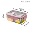 Axyaa Square Divided Bento Box with Tableware · Leakproof Container for Office Lunch & Outdoor Dining