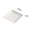Axyaa Relief Flower Ceramic Square Plate Steak Dessert Snack Plate Molecular Cuisine