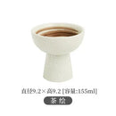 Axyaa Tall Feet Snack Bowl - Retro Ceramic Dessert Plate for Restaurant Tableware
