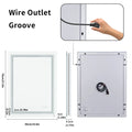 Axyaa LED Anti-Fog Wall Mounted Bathroom Mirror with 3-Colour Dimmable Front & Backlight