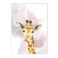 Axyaa Jungle Animals Nursery Posters Set - Kids Room Wall Art Canvas Painting
