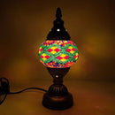 Axyaa Vintage Mosaic Glass Table Lamp Handcrafted Art Deco Night Light