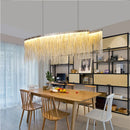 Axyaa Italian Tassel Aluminum Chain Chandelier - LED Pendant Lamp for Home Art Decor