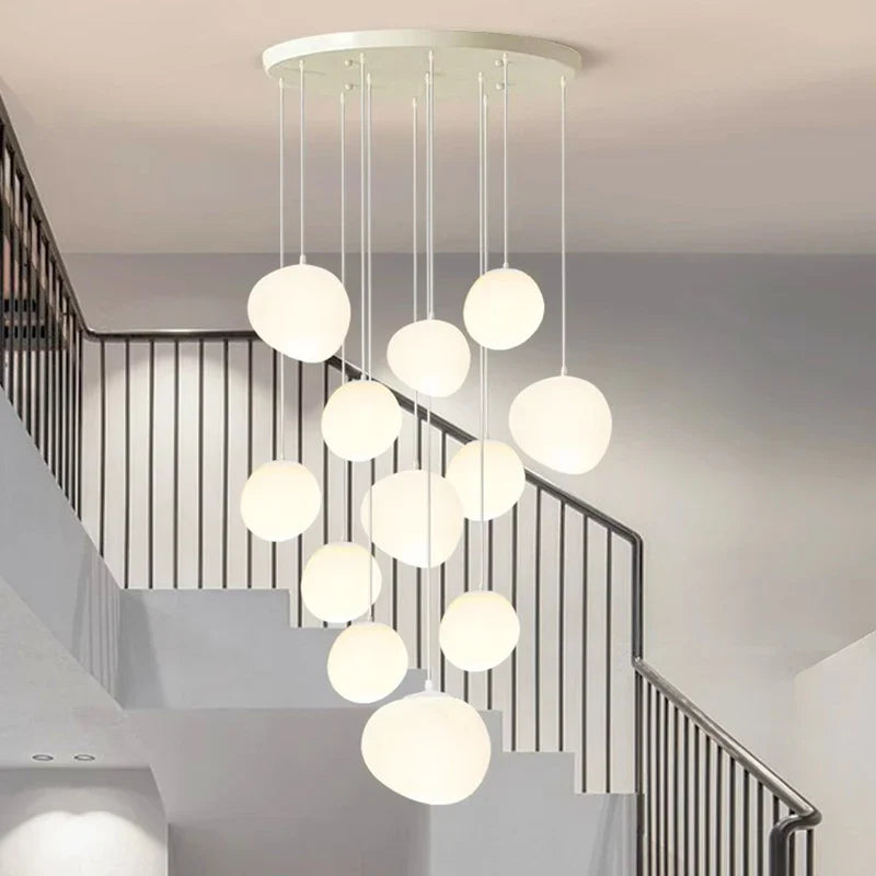 Axyaa Nordic Stair Chandelier Living Room Dining Pendant Ceiling Light