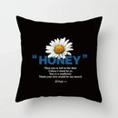 Nordic Daisy Print Pillow Cover by Axyaa - Modern Floral Cushion for Living Room