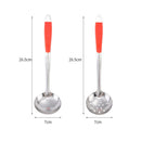 Axyaa Stainless Steel Ladle Strainer with Plastic Handle and Handing Hole