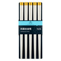 Axyaa White Metal Alloy Chopsticks Set - 5 Pairs Reusable Japanese Chinese Korean Tableware