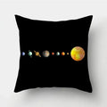 Axyaa Black Galaxy Planet Print Cushion Cover for Bedroom and Living Room