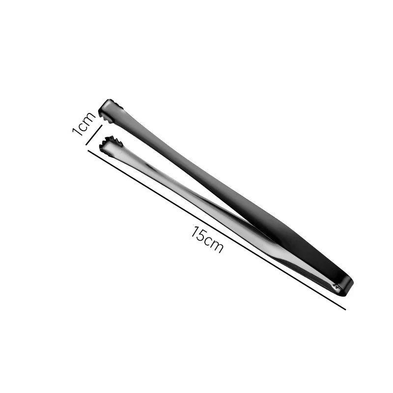 Axyaa Stainless Steel Food Tongs with Teeth, Non-Slip, BBQ & Baking Clamp