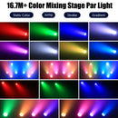 Axyaa RGBW LED Par Lights for Stage, Concert, Wedding, Bar - 4PCS