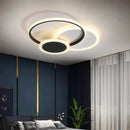 Axyaa LED Ceiling Light: Modern White Black Chandelier for Home Lighting