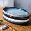 Axyaa Oval Ceramic Fish and Vegetable Dish for Home and Restaurant