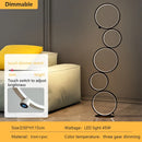Axyaa Modern 5-Ring LED Floor Lamp for Living Room, Bedroom Ambient Lighting