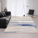 Axyaa Plush Blue Carpet for Living Room, Bedroom, or Study Floor