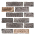 Axyaa Faux Brick Wall Panel Tile Sticker - Waterproof Peel and Stick Backsplash