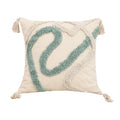 Axyaa Ethnic Cotton Tufted Beige Jacquard Throw Pillow Covers