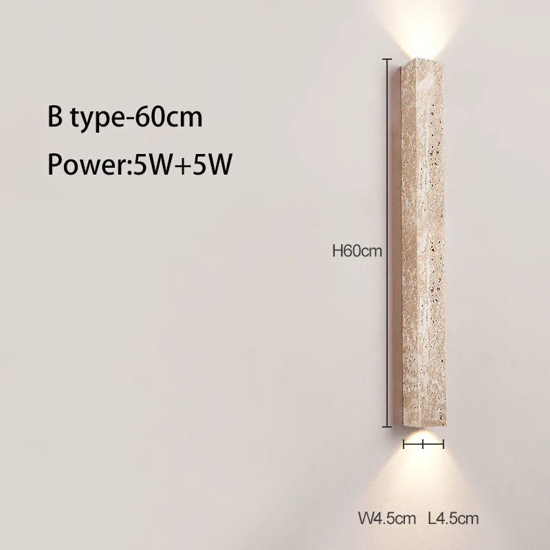 Axyaa Travertine Wall Sconce Light for Living Room Bedroom Atmosphere Lighting