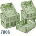 Axyaa Green Foldable Storage Baskets Set for Desktop Organization