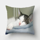 Cute Cat Print Cushion Cover for Sofa Decor by Axyaa