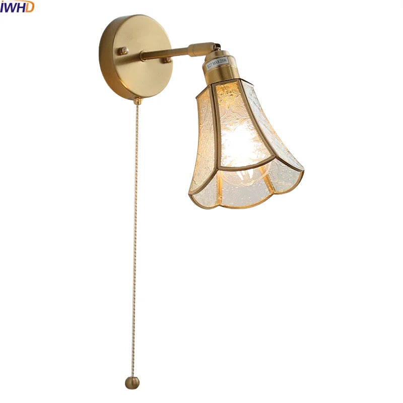 Axyaa Clear Glass LED Wall Sconce - Modern Nordic Stair Lighting for Home & Bathroom