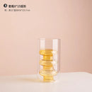 Axyaa Double-Layer Glass Vase: Stylish Desktop Decor, Unique Crystal-Clear Design