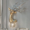 Axyaa Deer Crystal LED Wall Lamp for Luxe Living Spaces