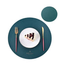 Axyaa PU Faux Leather Table Mats & Coasters Set for Dining & Kitchen, Christmas Theme