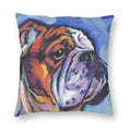 Axyaa Cute English Bulldog Floor Pillowcase for Home Decor
