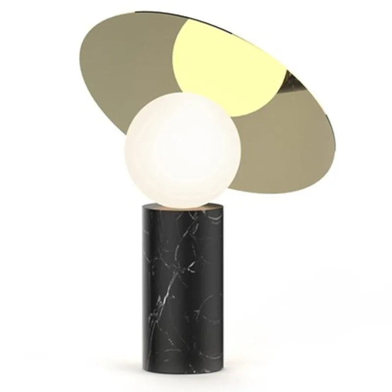 Axyaa Marble Living Room Lamp: Nordic Designer Bedside Art Ball Learning Light