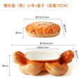 Axyaa Crab Shell Plate: Exquisite Ceramic Tableware for Hotel, Kitchen, and Dining.