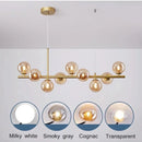 Axyaa Glass Ball LED Ceiling Chandeliers | Modern Hanging Lamp for Kitchen Living Dining Room