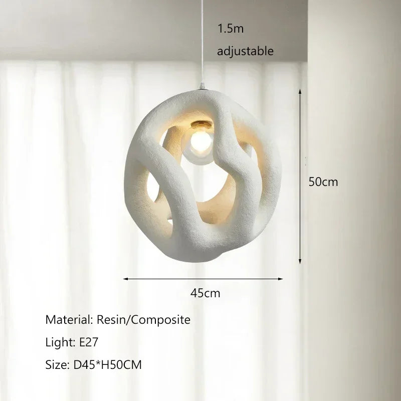 Axyaa Wabi Sabi Pendant Lights, Nordic LED Chandeliers for Bedroom, Dining, and Home Decor