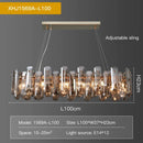Axyaa Crystal Chandelier: Elegant LED Pendant Light for Luxury Dining Living Kitchen Bedroom
