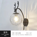 Axyaa Nordic Iron Glass Ball Wall Lamp for Home Decor in Gold